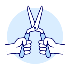 Hands Shears 1 Illustration from UX Duotone Set