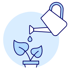 Watering Plant Illustration from UX Duotone Set