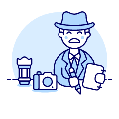 Journalist 1 Illustration from UX Duotone Set