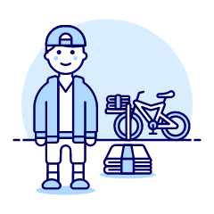 Paperboy 2 1 Illustration from UX Duotone Set
