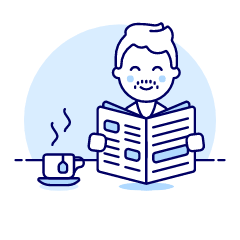 Reading Newspaper 1 Illustration from UX Duotone Set