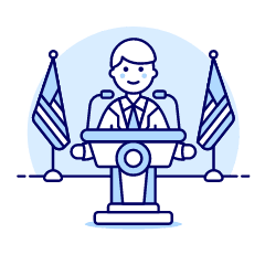 Spokeperson 1 Illustration from UX Duotone Set