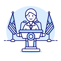 Spokeperson 2 Illustration from UX Duotone Set