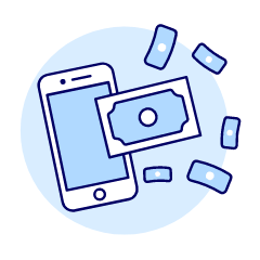 Phone Banknote Illustration from UX Duotone Set