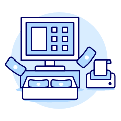 Cashier Open Illustration from UX Duotone Set