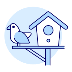 Bird House Illustration from UX Duotone Set