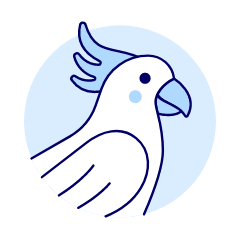 White Parrot Illustration from UX Duotone Set