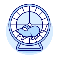 Mouse Running Wheel Illustration from UX Duotone Set