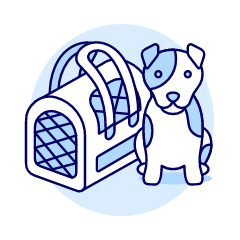 Dog Carrier Bag Illustration from UX Duotone Set