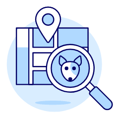 Finding Dog Illustration from UX Duotone Set