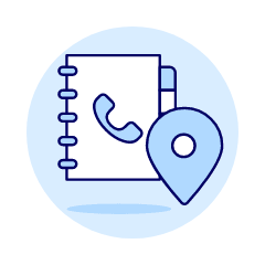 Phone Book Pin Illustration from UX Duotone Set