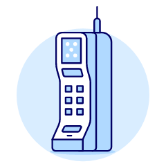 Vintage Cellphone 1 Illustration from UX Duotone Set