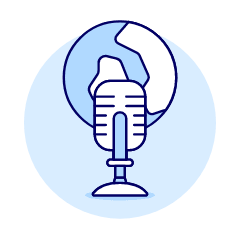 Podcast News Illustration from UX Duotone Set