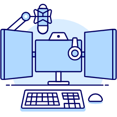 Podcast Station Illustration from UX Duotone Set