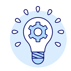 Lightbulb Cog Illustration from UX Duotone Set
