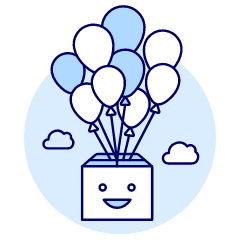 Balloon Box Illustration from UX Duotone Set
