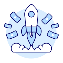 Startup Launch Illustration from UX Duotone Set