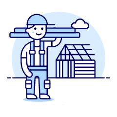 Wood House Builder 1 Illustration from UX Duotone Set