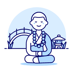 Chinese Monk 1 Illustration from UX Duotone Set