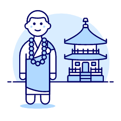 Chinese Monk 1 Illustration from UX Duotone Set