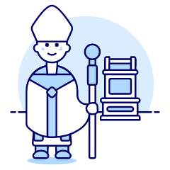 Pope Illustration from UX Duotone Set