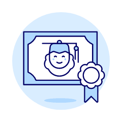 Diploma Graduate 4 Illustration from UX Duotone Set