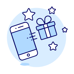 Phone Gift Sharing Illustration from UX Duotone Set