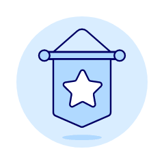 Pennant Star 3 Illustration from UX Duotone Set