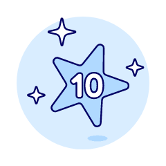 Star Rating Ten Illustration from UX Duotone Set