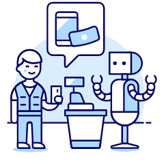 Cashier Robot 1 Illustration from UX Duotone Set