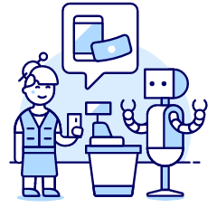 Cashier Robot 4 Illustration from UX Duotone Set