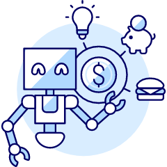 Moey Management Robot Illustration from UX Duotone Set