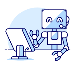 Operator Robot Illustration from UX Duotone Set