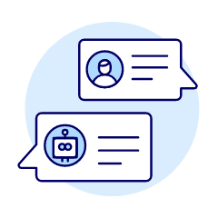 Chatting With Bot 1 Illustration from UX Duotone Set