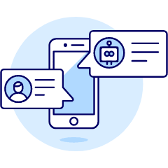 Chatting With Bot 2 Illustration from UX Duotone Set