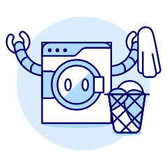 Laundry Robot Illustration from UX Duotone Set