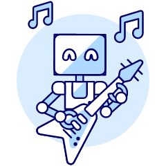 Musician Robot Illustration from UX Duotone Set