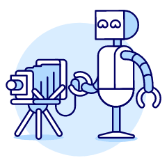 Photographer Robot Illustration from UX Duotone Set