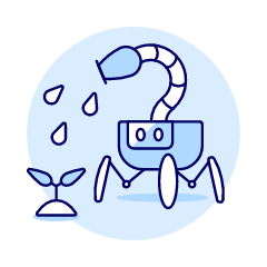 Watering Robot 1 Illustration from UX Duotone Set
