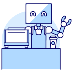 Barista Robot Illustration from UX Duotone Set