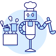Cooking Robot 2 Illustration from UX Duotone Set
