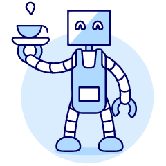 Waiter Robot 2 Illustration from UX Duotone Set