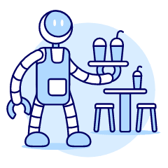 Waiter Robot 3 Illustration from UX Duotone Set