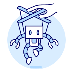 Controlable Robot Illustration from UX Duotone Set