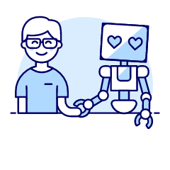 Dating Robot 4 Illustration from UX Duotone Set