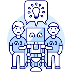Human Ai Collaboration 2 1 Illustration from UX Duotone Set