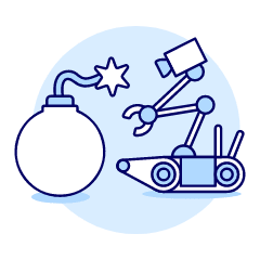 Bomb Disposal Robot Illustration from UX Duotone Set
