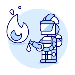 Fire Fighting Robot 1 Illustration from UX Duotone Set