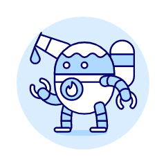 Fire Fighting Robot 3 Illustration from UX Duotone Set
