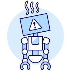 Overheat Robot Illustration from UX Duotone Set